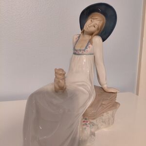 Charming Blue and White Ceramic Sculpture